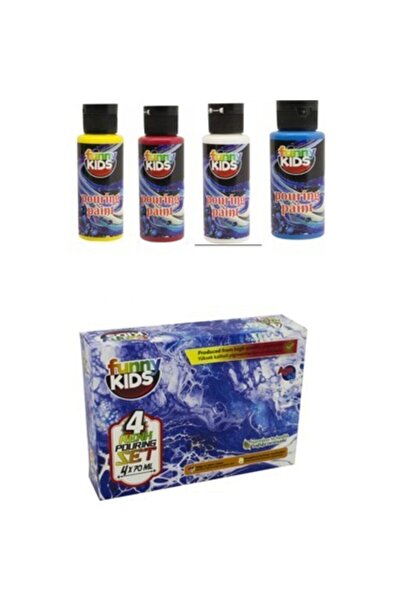 funny kids Rich Pouring Paint (dökme Boya) 4 Renk Set 4x70 Ml