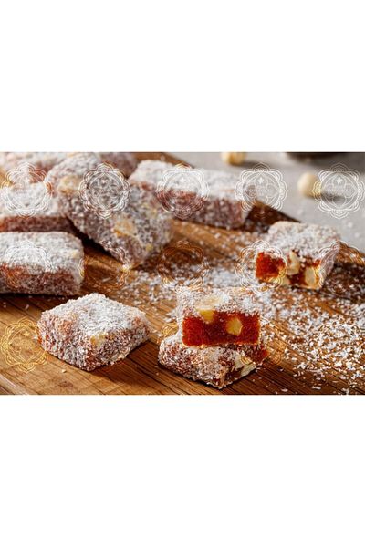 MEŞHUR SAFRANBOLU LOKUMCUSU 1 kg Coconut Cezerye Leaf Turkish Delight