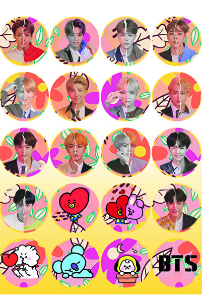 Güneş Kırtasiye Bts okrugla nalepnica