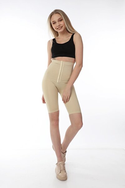 Formactive Жіночий корсет-сліп із високою талією та застібкою на гачки - беже...