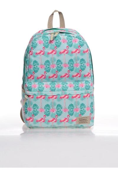 KAUKKO K1128 Flamingo Mint Kadın Sırt Çantası