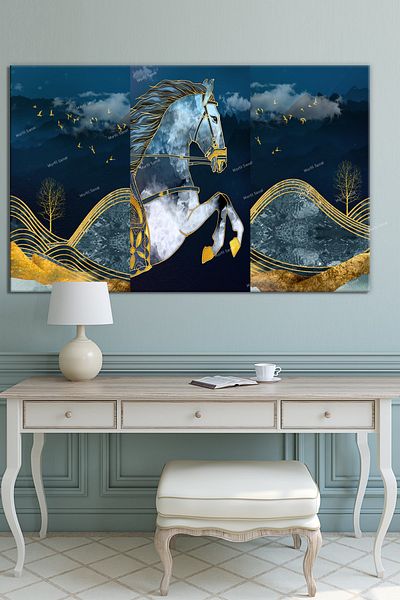 Morfil Sanat Atölyesi Pictură artistică decorativă pe pânză Dream Dream Horse (este o singură pictură) 7 dimensiuni diferite