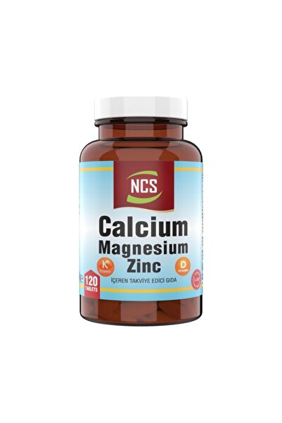 NCS Calcium Magnesium Çinko D K (kalsiyum Magnezyum Çinko) 120 Tablet 2 Adet