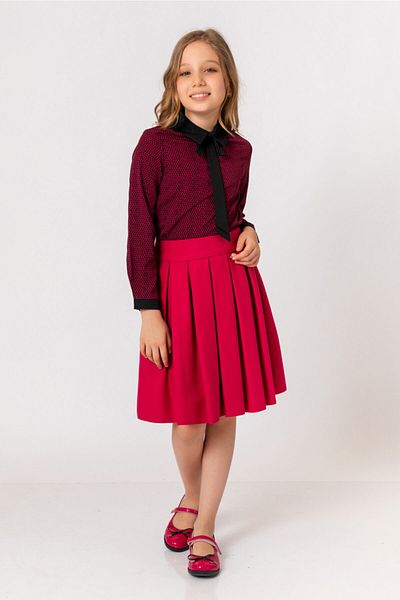 incity Girl's Fuchsia Pleated Skirt