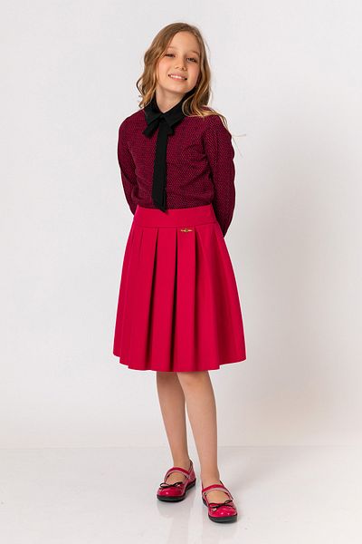 incity Girl's Fuchsia Pleated Skirt