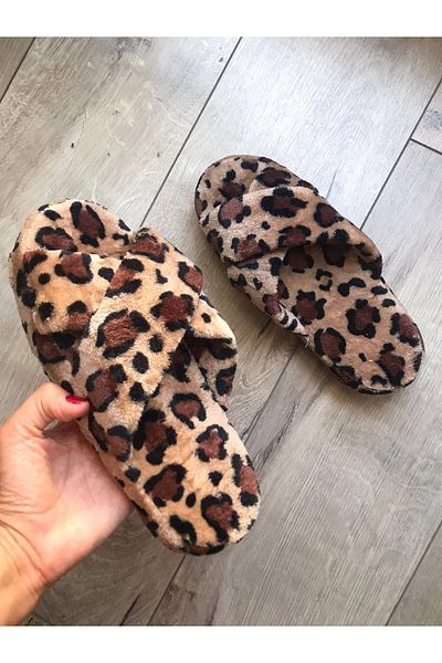 Mare Παντόφλες Leopard Furry House