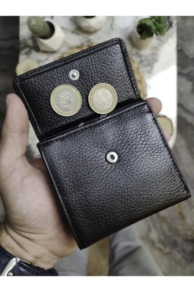 Westpolo Genuine Leather Unisex Wallet Card Holder with Coin Compartment