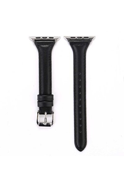 Nezih Case Watch Seri 2/3/4/5/6/se 40mm Uyumlu Nezih Case Deri Kordon Siyah