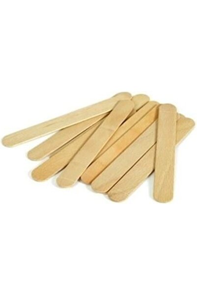 Genel Markalar 100lü Ahşap Spatula Çubuk Tahta Dil Ağda Dondurma Çubuğu