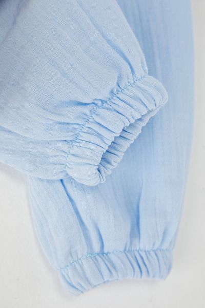 TRENDYOLKIDS Pantaloni țesuți de muselină elastică de bază, 100% bumbac, albastru TKDSS25PL00014
