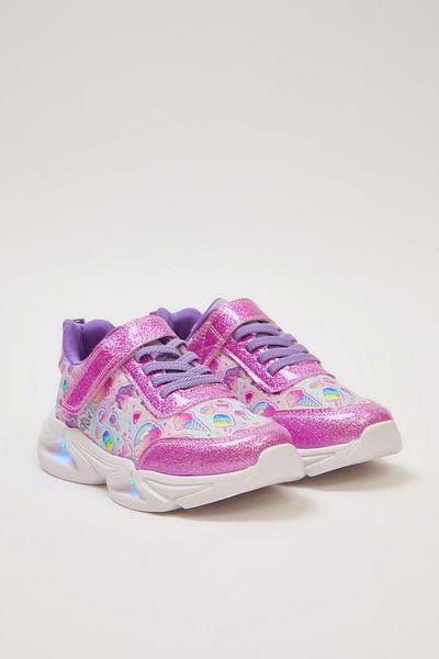 TRENDYOL SHOES Παιδικά αθλητικά παπούτσια με ροζ ανοιχτόχρωμη λεπτομέρεια με Velcro και κορδόνια
