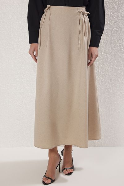 Trendyol Modest Stone Bow Detailed Woven Skirt Tctss25Ee00019