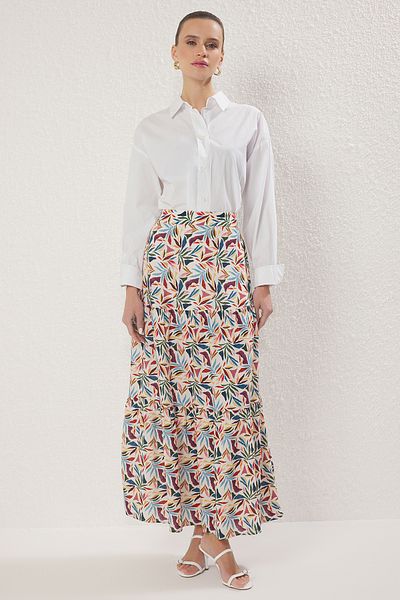 Trendyol Modest Fusta țesătă cu modele etnice multicolore TCTSS25EE00012