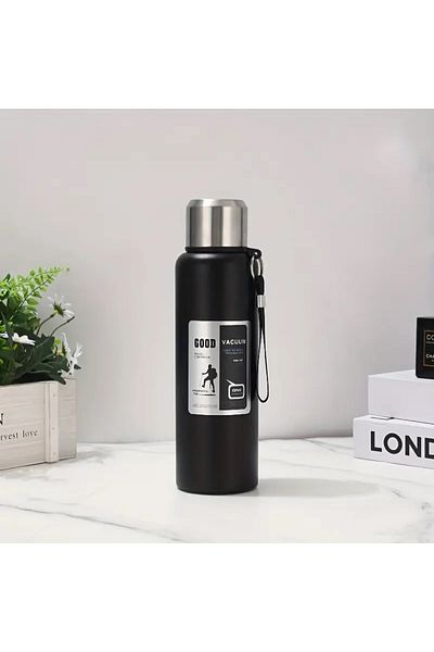 T Sports Large Capacity Stainless Steel Insulated Sports Bottle with Tea Cup,Leak-Proof Lid,Camping,Hiking