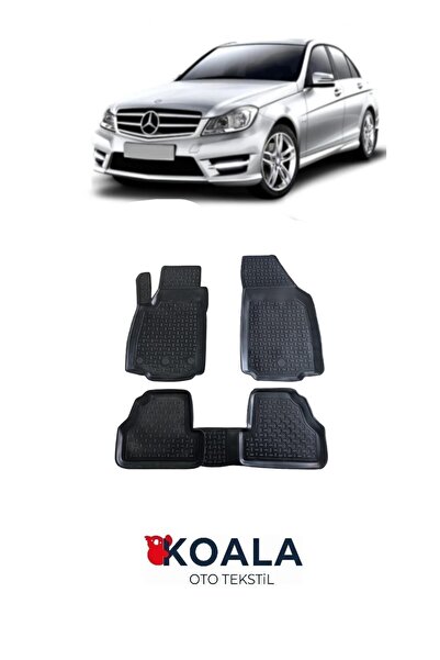 KoalaOtoTekstil Mercedes C Serisi W204 Uyumlu Havuzlu Paspas 2007 2013