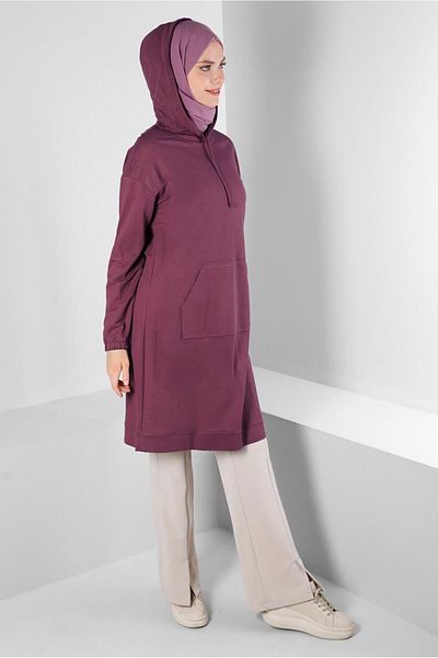 Alvina TUNIC WITH HOODED CUFFS RUBBER 43619