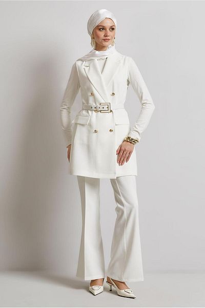 Alvina Belted Vest and Trousers Suit 45519