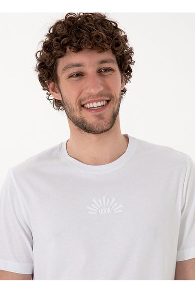 U.S. Polo Assn. Πόλο Ασν. Ανδρικό μπλουζάκι Crew Neck Λευκό LENHAR