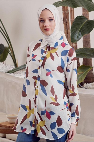 Alvina 45563 Number Patterned Tunic