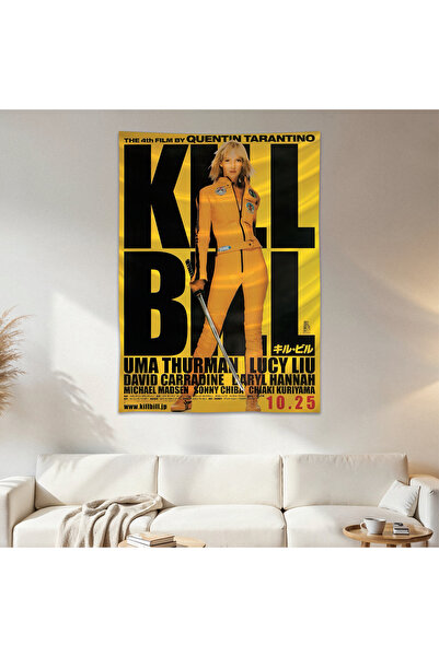 Geek Cultcha Kill Bill Duvar Örtüsü Duvar Halısı Birinci Kalite Saten Kumaş P...