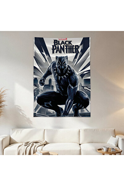 Geek Cultcha Black Panther Wall Cloth Wall Tapestry First Quality Satin Fabri...