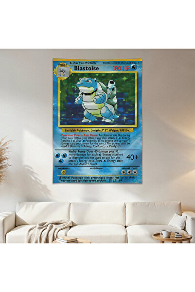 Geek Cultcha Blastoise Pokemon Card Wall Cloth Wall Tapestry First Quality Sa...