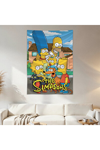 Geek Cultcha The Simpsons Wall Cloth Wall Tapestry First Quality Satin Fabric...