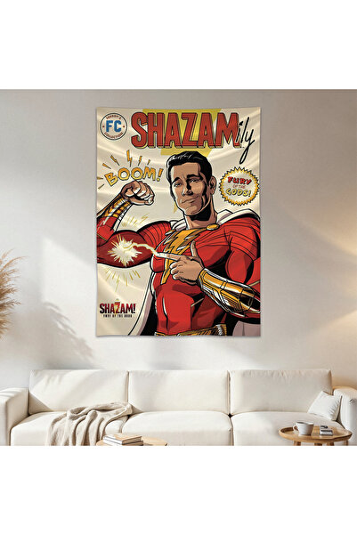 Geek Cultcha Shazam Wall Cloth Wall Tapestry First Quality Satin Fabric Poster