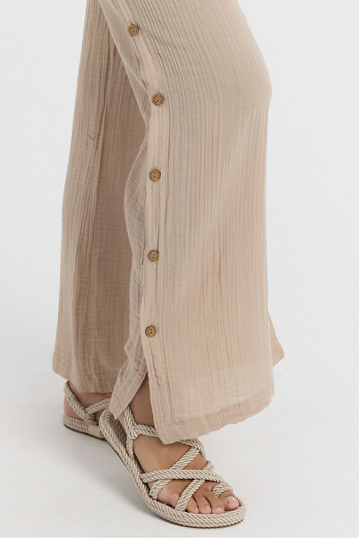 TCT TEKSTİL ΠΑΝΤΕΛΟΝΙ ΜΟΥΣΛΙΝΑ ΜΕ ΚΟΥΜΠΙΑ ΣΤΟ ΠΛΑΙ - 2100