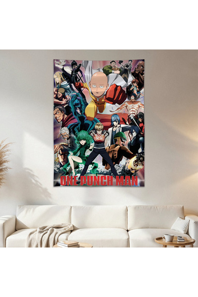 Geek Cultcha One Punch Man Wall Cloth Wall Tapestry First Quality Satin Fabri...