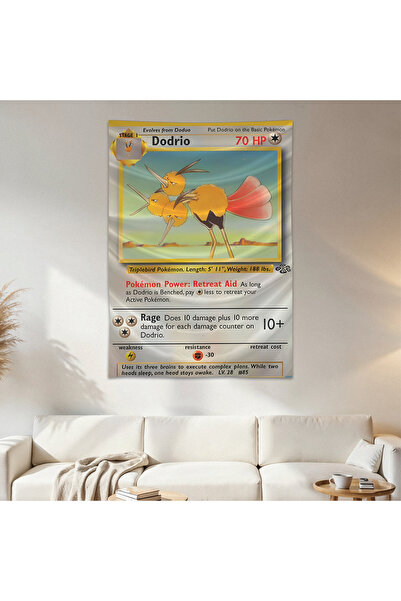 Geek Cultcha Dodrio Pokemon Card Wall Cloth Wall Tapestry First Quality Satin...