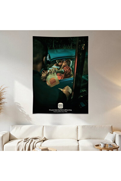 Geek Cultcha Burger Wall Cloth Wall Tapestry First Quality Satin Fabric Poster