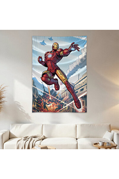 Geek Cultcha Iron Man Wall Cloth Wall Tapestry First Quality Satin Fabric Poster