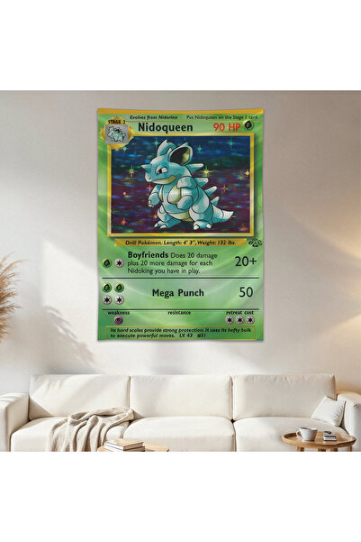 Geek Cultcha Nidoqueen Pokemon Card Wall Cloth Wall Tapestry First Quality Sa...