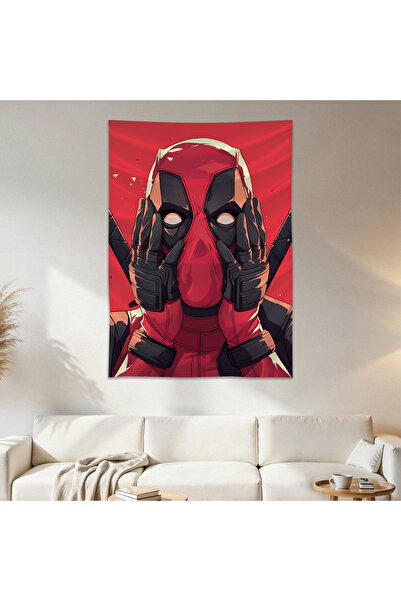 Geek Cultcha Deadpool Duvar Örtüsü Duvar Halısı Birinci Kalite Saten Kumaş Po...