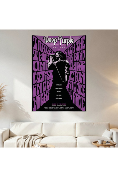 Geek Cultcha Deep Purple Wall Cloth Wall Tapestry First Quality Satin Fabric ...