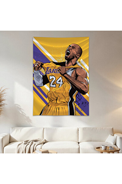 Geek Cultcha Kobe Bryant Wall Cloth Wall Tapestry First Quality Satin Fabric ...