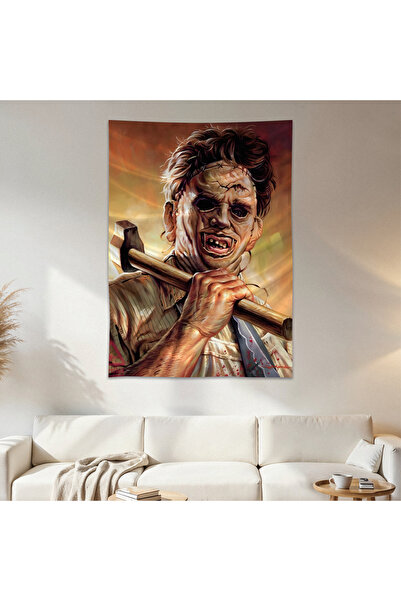 Geek Cultcha Leatherface Wall Drape Wall Tapestry First Quality Satin Fabric ...