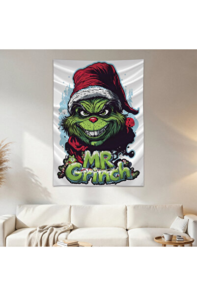 Geek Cultcha The Grinch Wall Cloth Wall Tapestry First Quality Satin Fabric P...