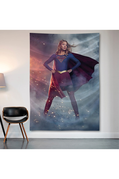 Geek Cultcha Supergirl Wall Cloth Wall Tapestry First Quality Satin Fabric Poster