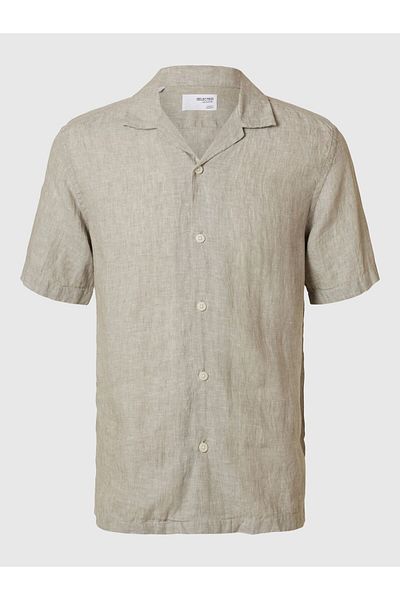 Selected Homme Kurzarmhemd 100% Leinen