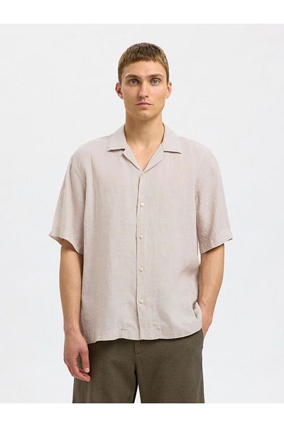 Selected Homme Kurzarmhemd 100% Leinen