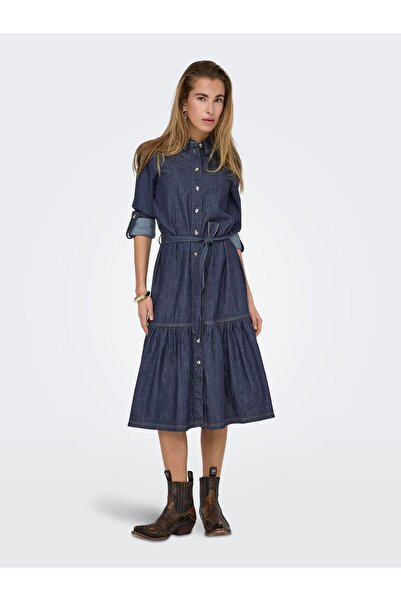 ONLY Jeanskleid ONLSEVIGNY Langes Kleid