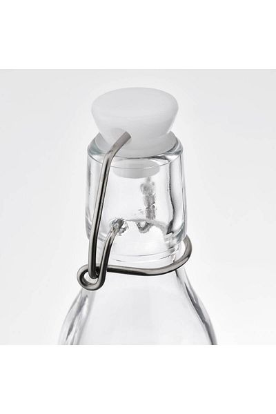 IKEA KORKEN Bottle with stopper, clear glass, 15 cl