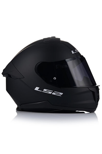 LS2 Stream 2 Mat Siyah Kapalı Motosiklet Kaskı Siyah Camlı