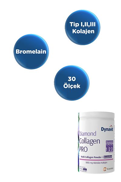 Dynavit Diamond Collagen Pro Multi Collagen Powder&Bromelain 300g X2