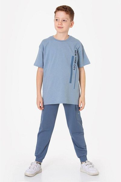 FYONCH Printed Commando Pocket Boy's Suit