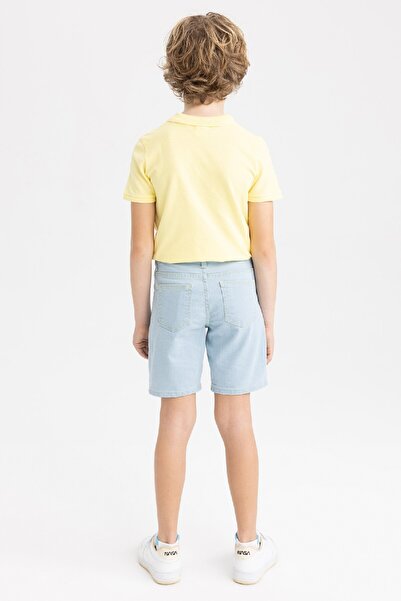DeFacto Erkek Çocuk Jean Basic Düz Şort Z1733a623sm