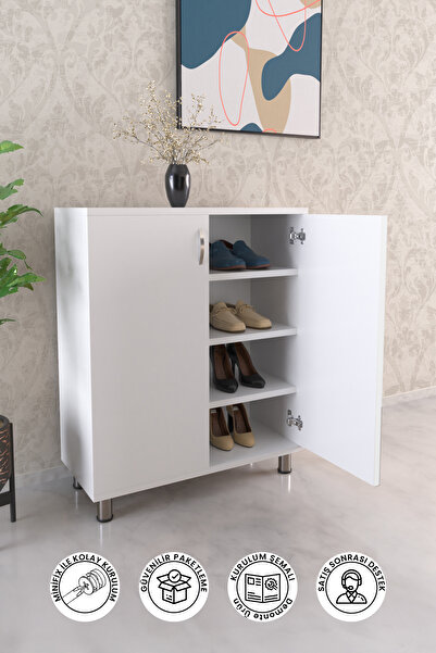 hediye kapında "Liova" 4 Raflı Ayakkabı Dolabı Antre Hol Çok Amaçlı Ayakkabılık