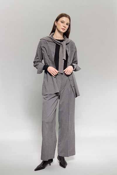 DeFacto Double Pleated Wide Leg Classic Trousers - B3586Ax23Wn